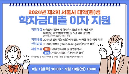 ‘청년, 꿈 접지 않도록’ 서울시, 하반기 학자금대출 이자 지원