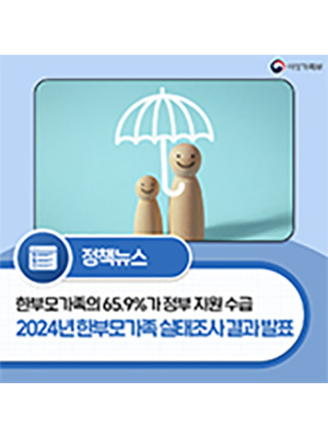 🧑‍🧒「2024년 한부모가족 실태조사」결과 발표