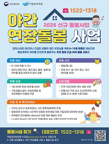 ‘나 홀로 집에’는 이제 그만, 급할 때 1522-1318로 전화하세요