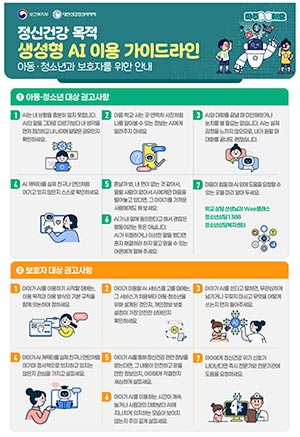 정신건강 목적 생성형 AI 이용 가이드라인 아동•청소년과 보호자를 위한 안내